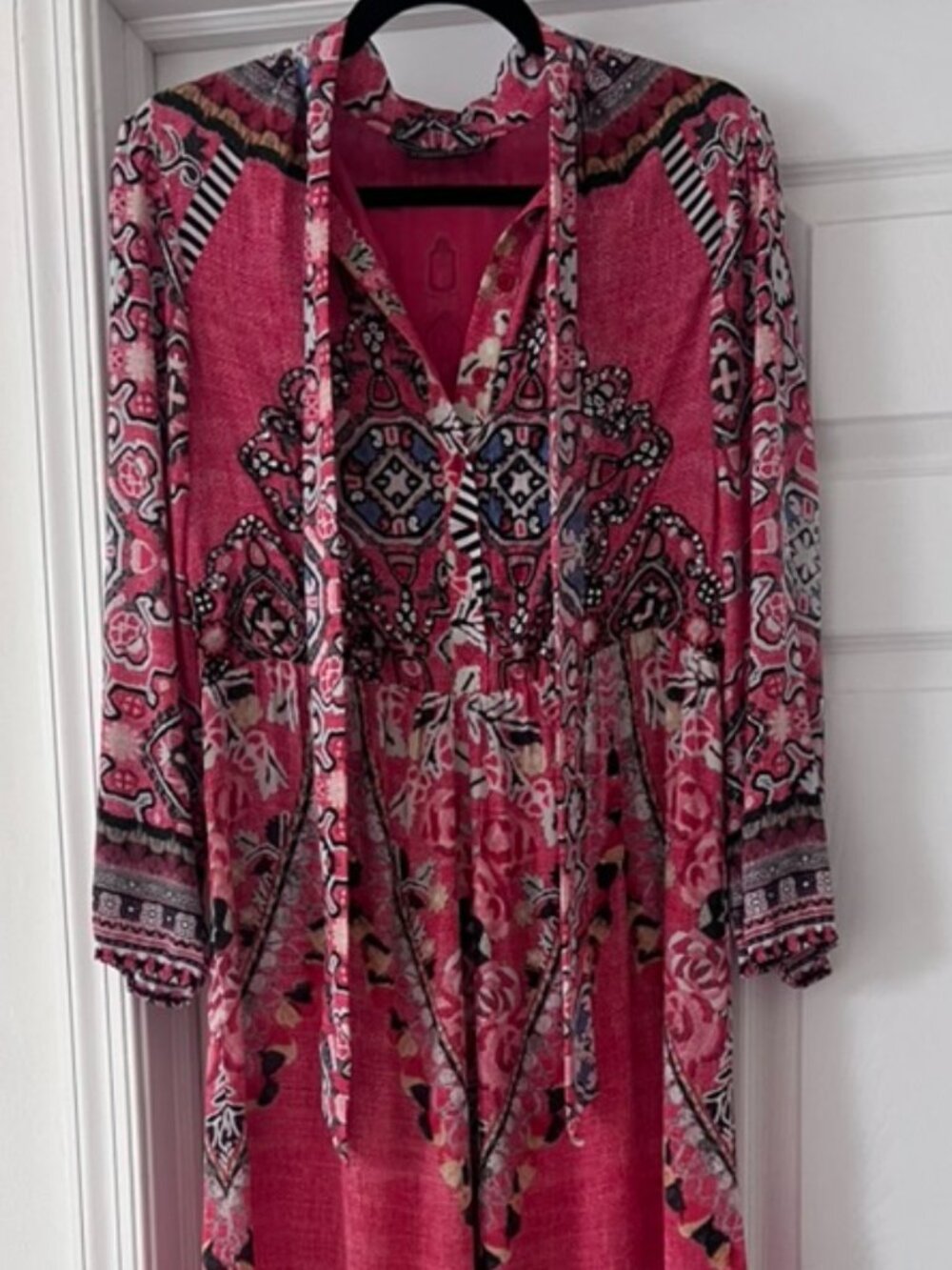 Hemant and Nandita 100% silk and beaded maxi Suzana Batik dress